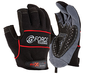 MAXISAFE GLOVES G-FORCE TRADESMAN 2 FINGER SM 